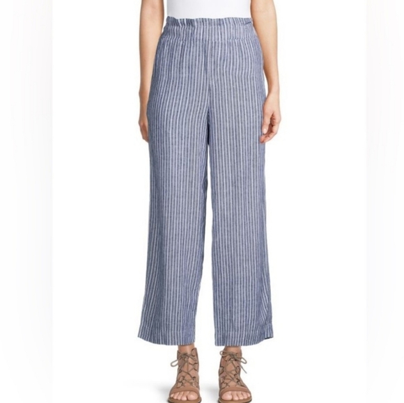 Laundry by Shelli Segal Striped Linen Blend Pants - Picture 10 of 10